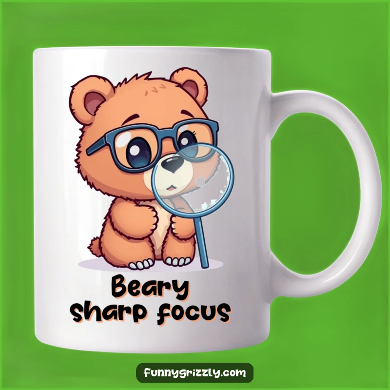 Funny Bear Cub Scientist Mug - Curious Explorer and Hilarious Gift