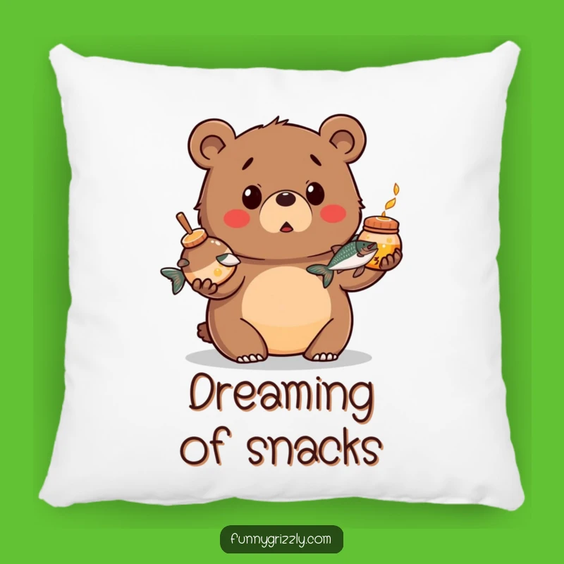 Funny Juggling Bear Pillow: Comfy Surprise with a Hilarious Grizzly