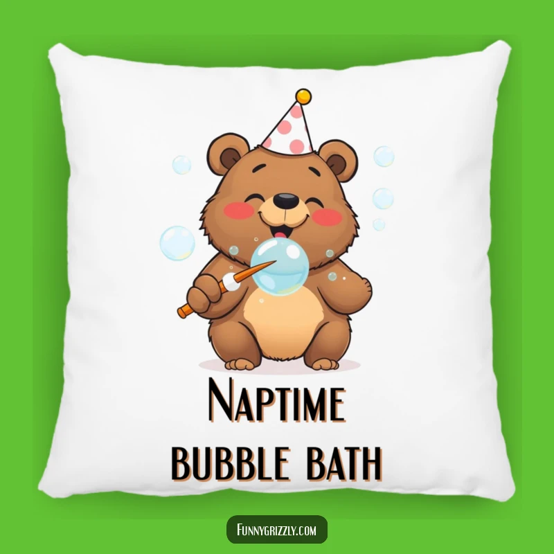 Funny Bubble Bear Pillow, Soft Comfort for Festive Relaxation