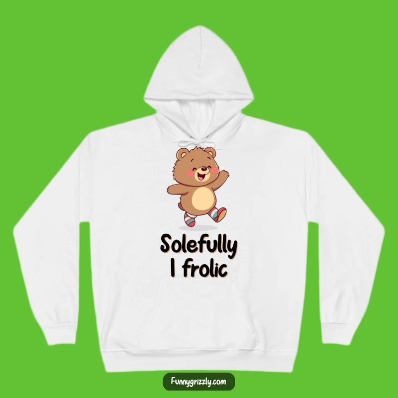 Cozy Funny Grizzly Bear Mismatched Socks Hoodie: Warm and Hilarious Bear Gift