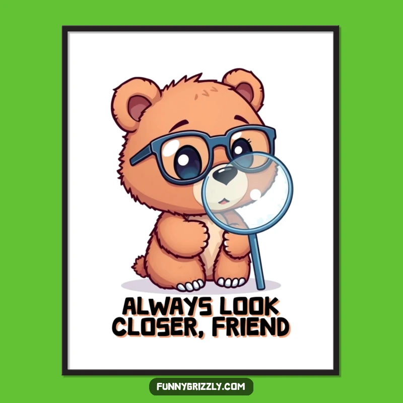 Free Printable Bear Cub Wall Art - Funny Downloadable Decor for Curious Spaces