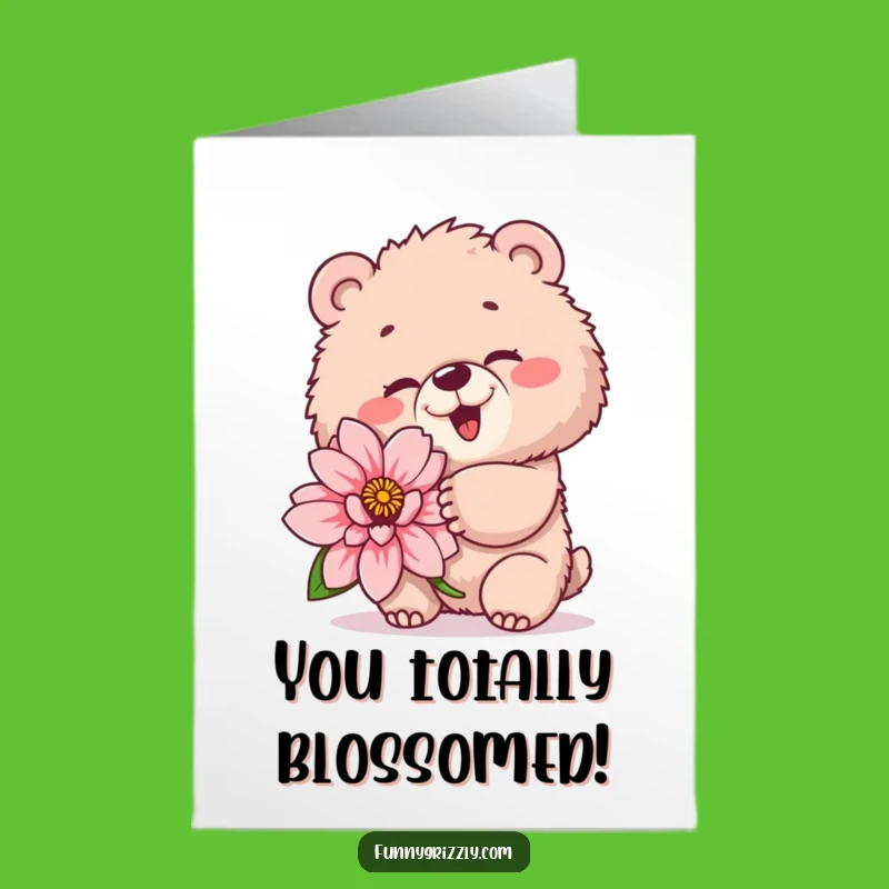 Free Printable Funny Congrats Card: Winking Bear, Charming Downloadable Gift for Joy