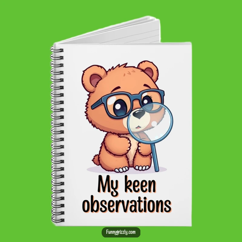 Funny Bear Cub Scientist Notebook - Jot Down Ideas with Curious Explorer Style Gift