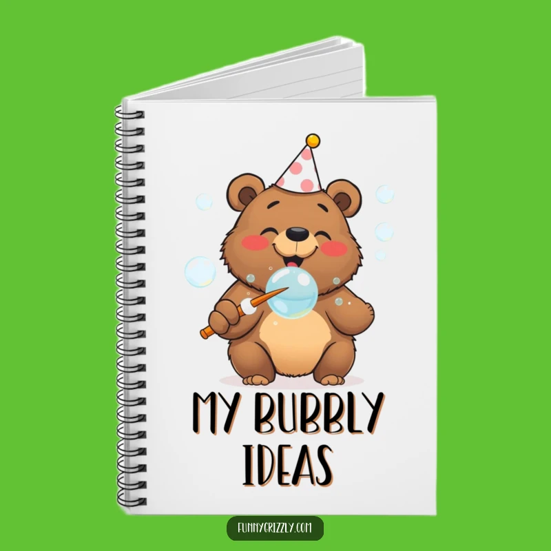 Funny Bubble Bear Notebook, Jot Down Party Ideas with Cheer