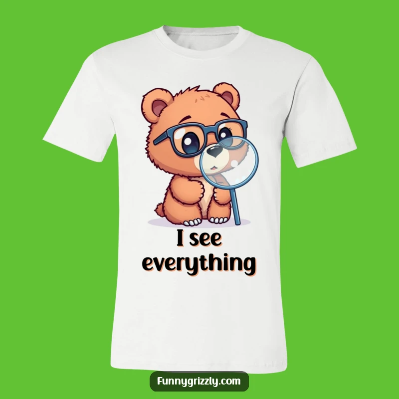 Funny Bear Cub Scientist T-Shirt - Adorable Explorer Apparel and Gift Idea
