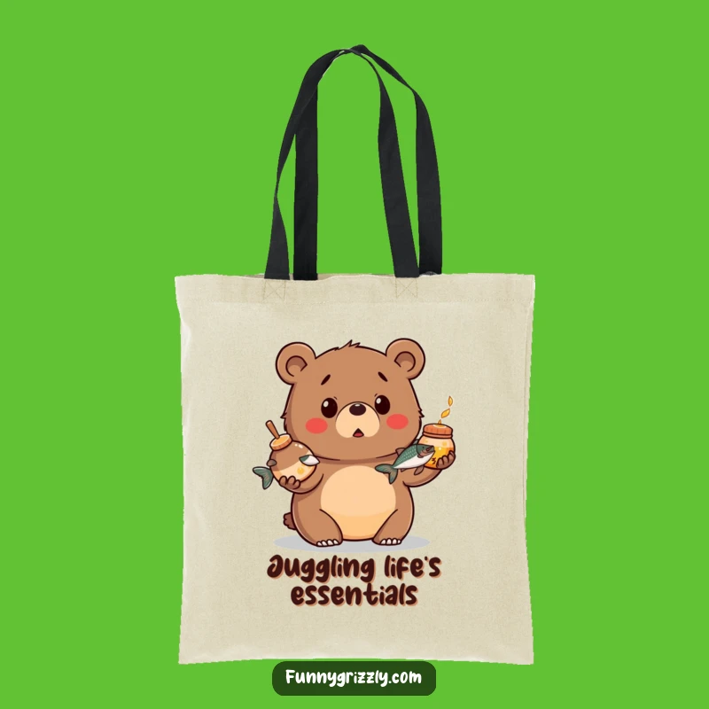 Funny Juggling Bear Tote Bag: Carry Your Surprise with This Comical Bag